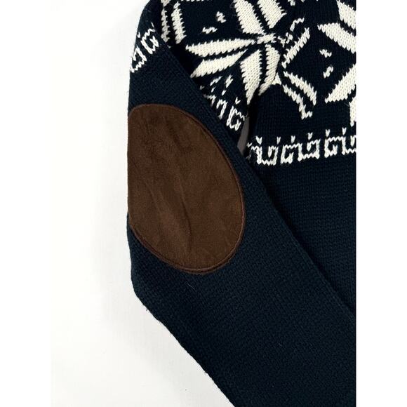 Original Weatherproof Vintage Men's Size S Black White Nordic Sweater - Picture 5 of 10